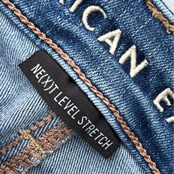 American Eagle Outfitters next level stretch super high rise Jeggings crop Sz 00 - Picture 4 of 6